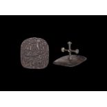 Post Medieval Bread Stamp with Cross Handle