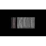 Old Babylonian Cylinder Seal with God Shamash