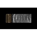 Old Akkadian Cylinder Seal with Contest Scene
