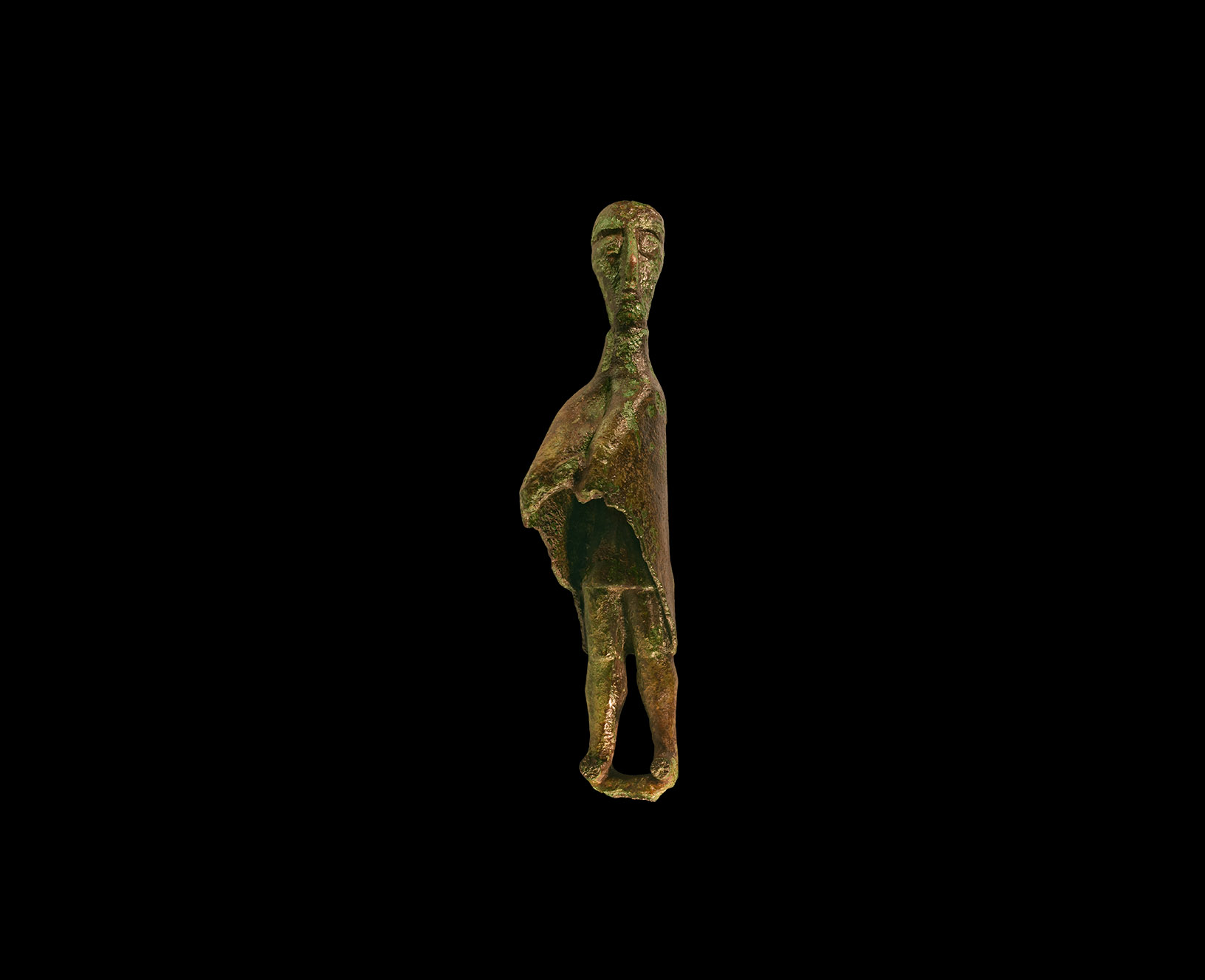 Nuragic Statuette of a Cloaked Tribal Chief