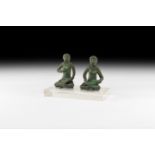 Elamite Mother and Child Statuette Pair