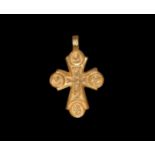 Post Medieval Pendant Cross with Saints