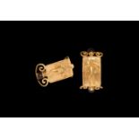Greek Hellenistic Gold Figural Plaque Ring