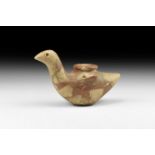 Egyptian Carved Breccia Bird Vessel