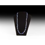 Lapis Lazuli and Glass Bead Necklace
