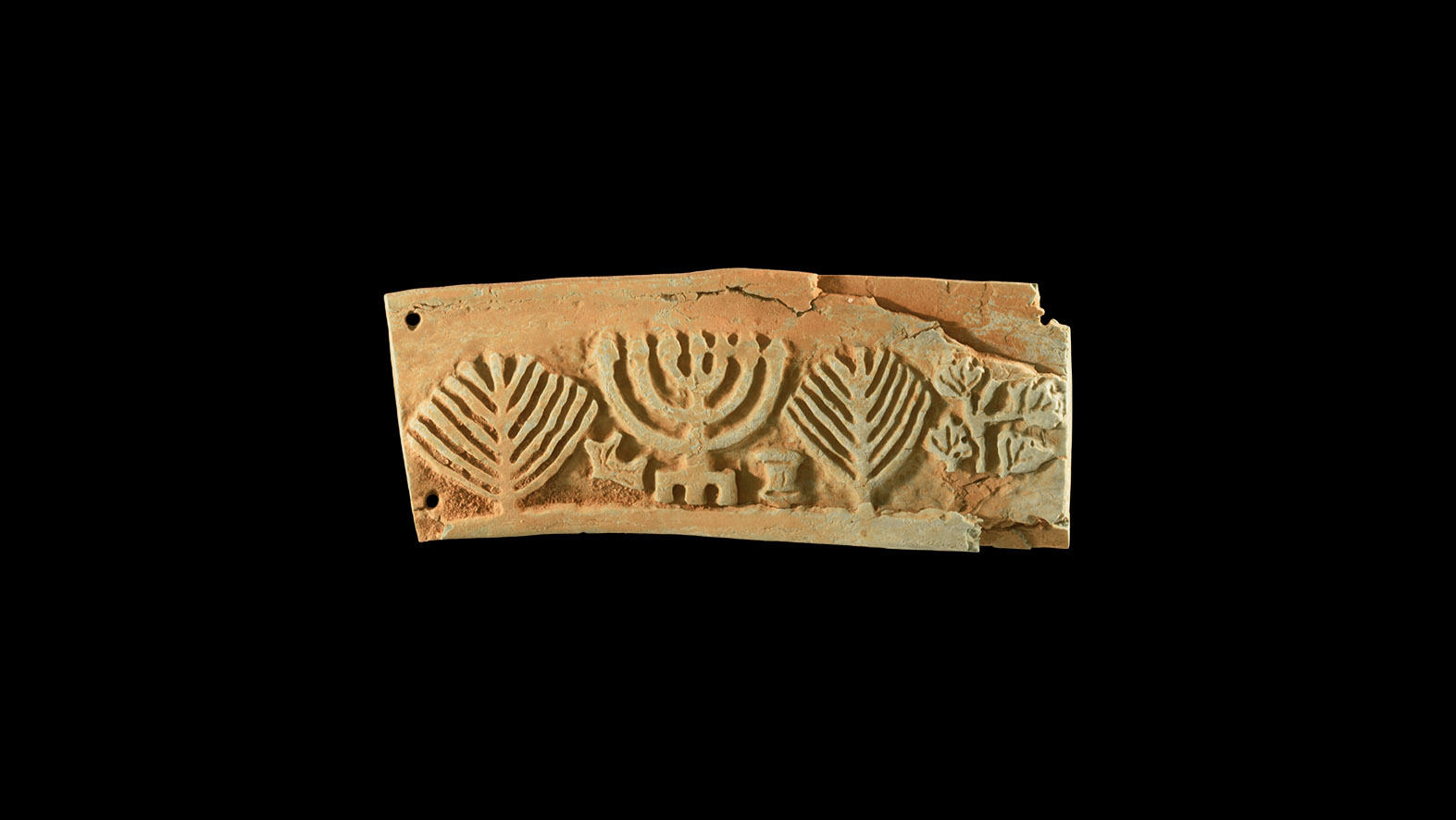 Roman Bone Mount with Menorah