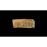 Roman Bone Mount with Menorah