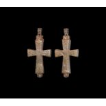 Byzantine Reliquary Cross Pendant