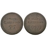 John Griffiss / Mary Griffiss 1747' Love Token