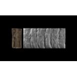 Old Babylonian Cylinder Seal with Hero Scene