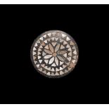 Bactrian Chlorite Lid with Mother of Pearl Inlay