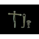 Roman Brooch and Key Group