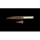 Medieval Knife with Scabbard Chape