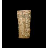Egyptian Large Painted Sarcophagus Panel