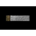 Old Akkadian Cylinder Seal with 6 Figure Contest