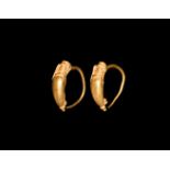 Greek Gold Amphora Earrings