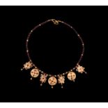 Greek Hellenistic Gold Necklace with Pendants