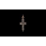 Byzantine Reliquary Cross Pendant