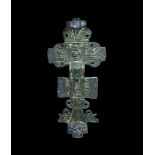 Anglo-Saxon Hybrid Gilt Cruciform Brooch