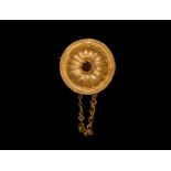 Roman Gold Brooch with Safety Chain