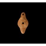 Greek Oil Lamp with Cornucopiae