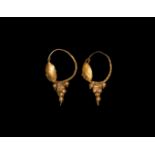 Egyptian Gold Large Boss Earrings