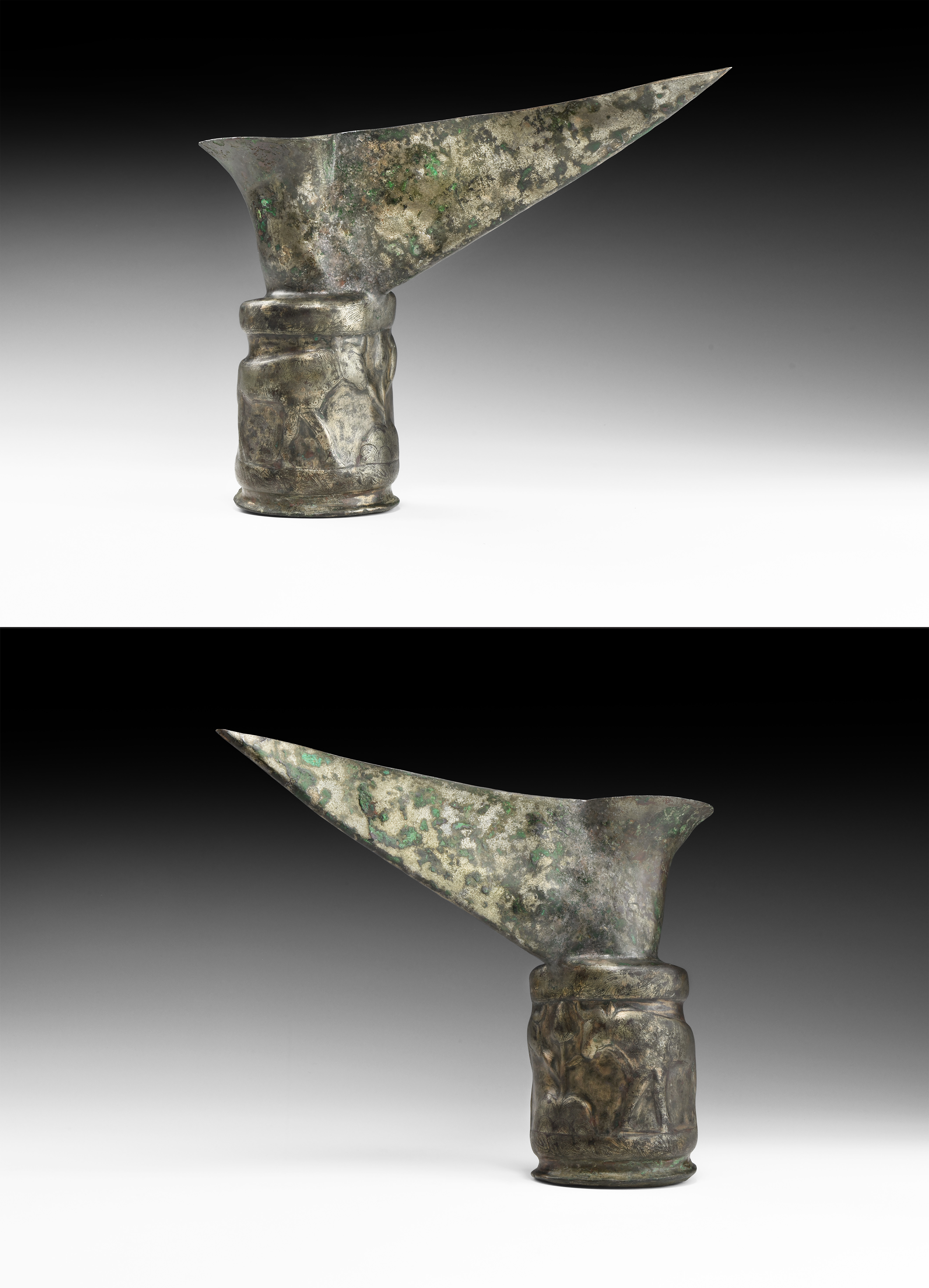 Luristan Spouted Vessel with Relief