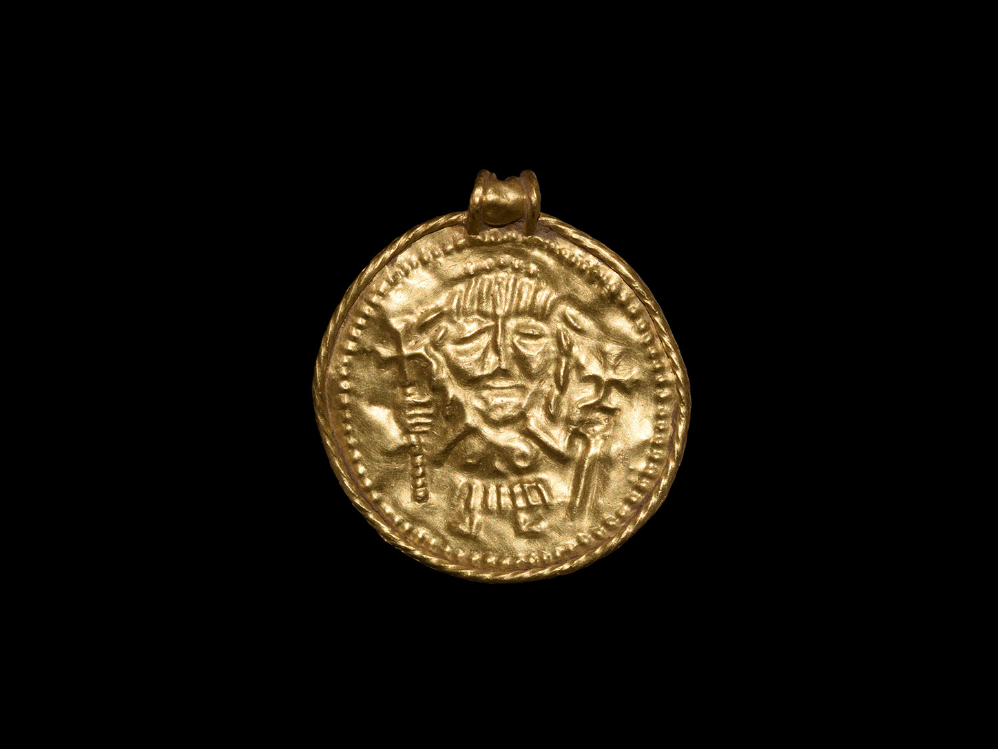 Scandinavian Bracteate with Female Deity