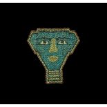 Egyptian Bright Blue Mummy Bead Face Mask