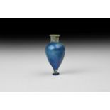 Roman Bright Blue Glass Perfume Bottle