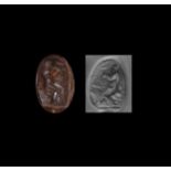 Roman Intaglio Gemstone with Apollo