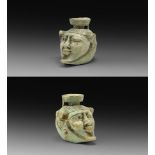 Egyptian Cosmetic Pot with Face