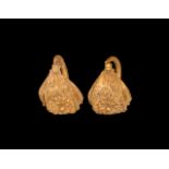 Greek Gold Filigree Earrings