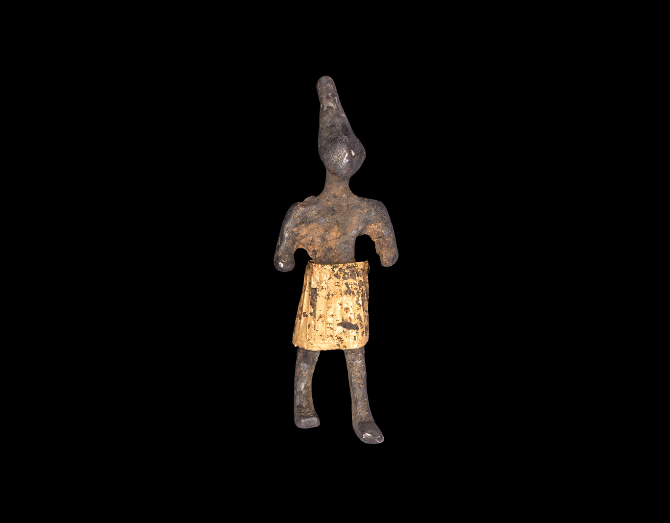 Phoenician Silver Statue with Gold Kilt