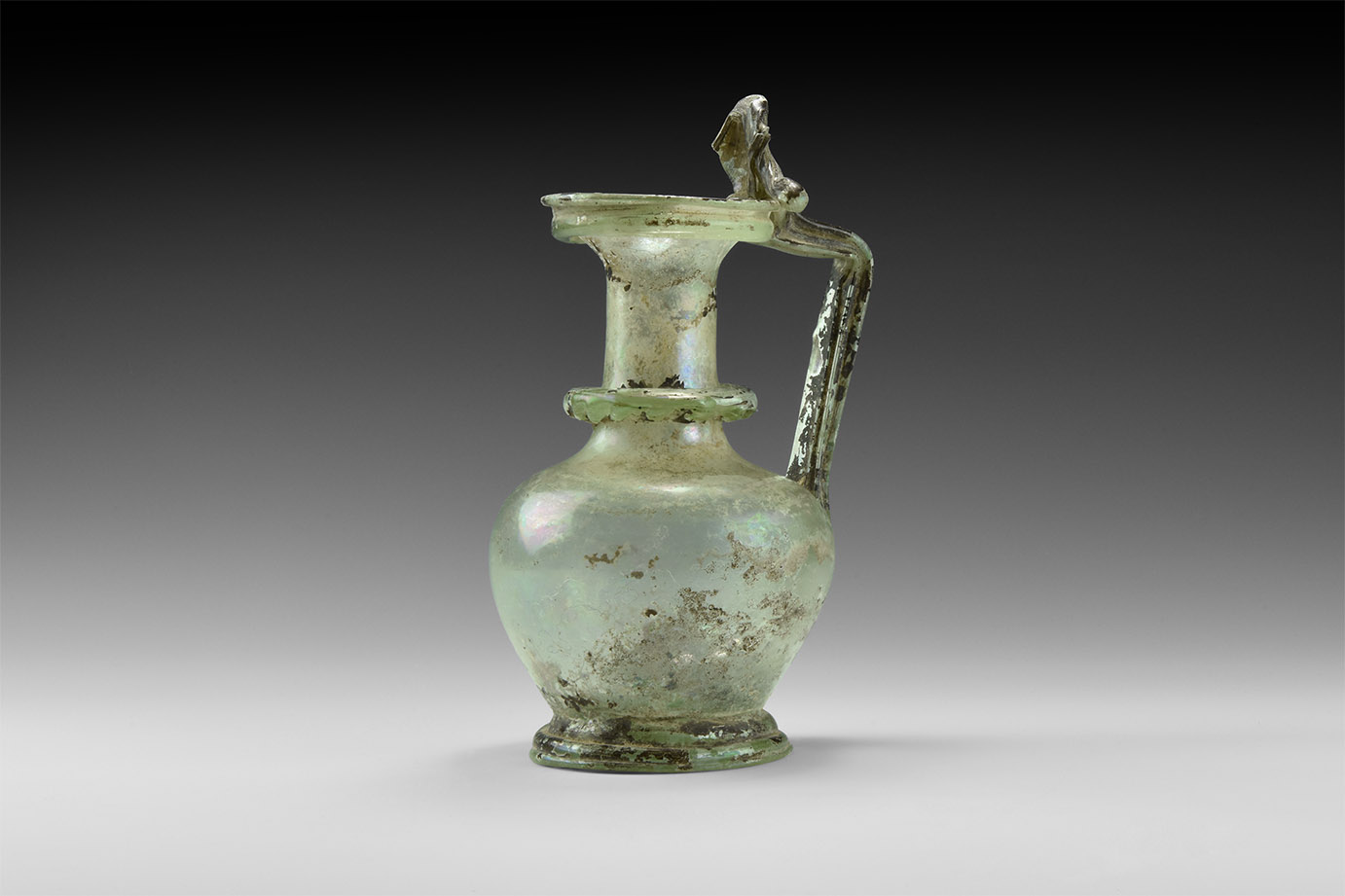 Roman Large Green Glass Ewer