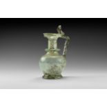 Roman Large Green Glass Ewer