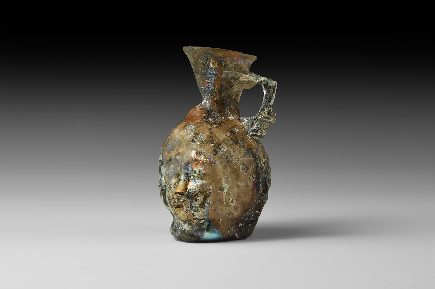 Roman Glass Janiform Jar