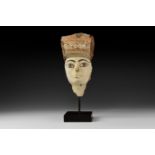 Egyptian Polychrome Wooden Face Mask