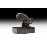 Roman Mauling Panther Statuette