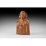 Greek Hellenistic Terracotta Bust of a Goddess