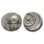 Thrace - Mesembria - Helmet and Wheel Diobol