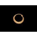 Greek Illyrian Gold Crescent-Shaped Earring