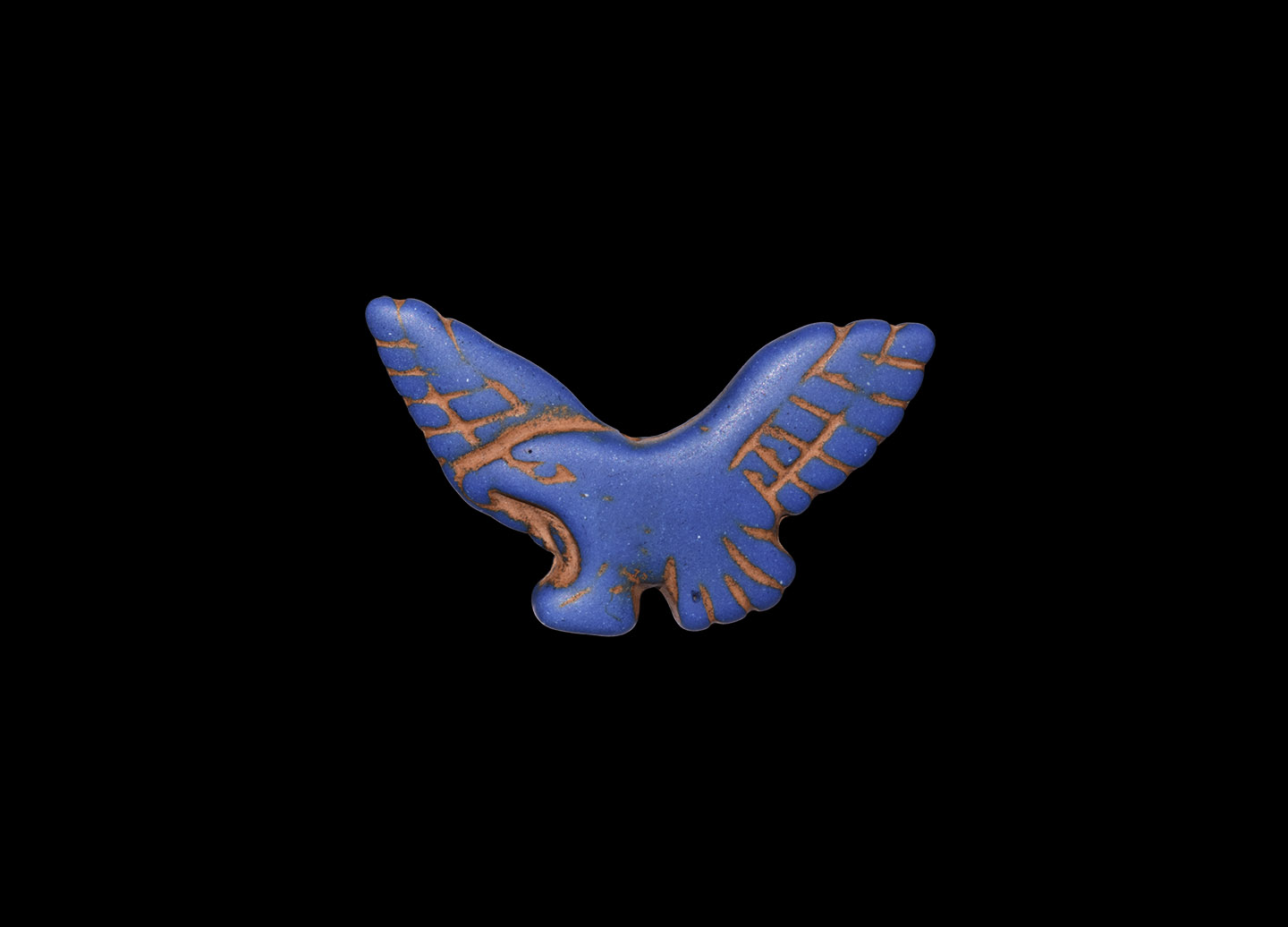 Western Asiatic Blue Glass Eagle Amulet