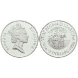 Bermuda - 1996 - Silver 70th Birthday 2 Dollars