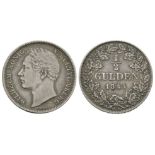 Germany - Wurtemberg - 1844 - 1/2 Gulden