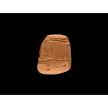 Western Asiatic Ur III Cuneiform Tablet Fragment
