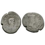 Marc Anthony and Octavian - Portrait Denarius