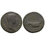 Hadrian - Galley Sestertius