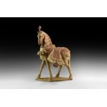 Chinese Caparisoned Horse Figurine