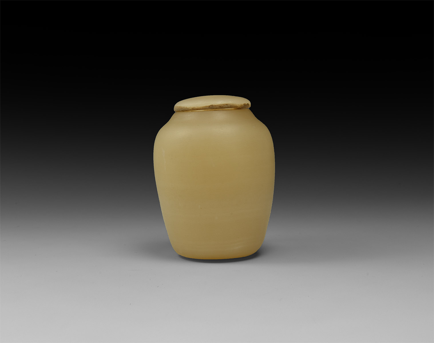 Egyptian Alabaster Lidded Vessel